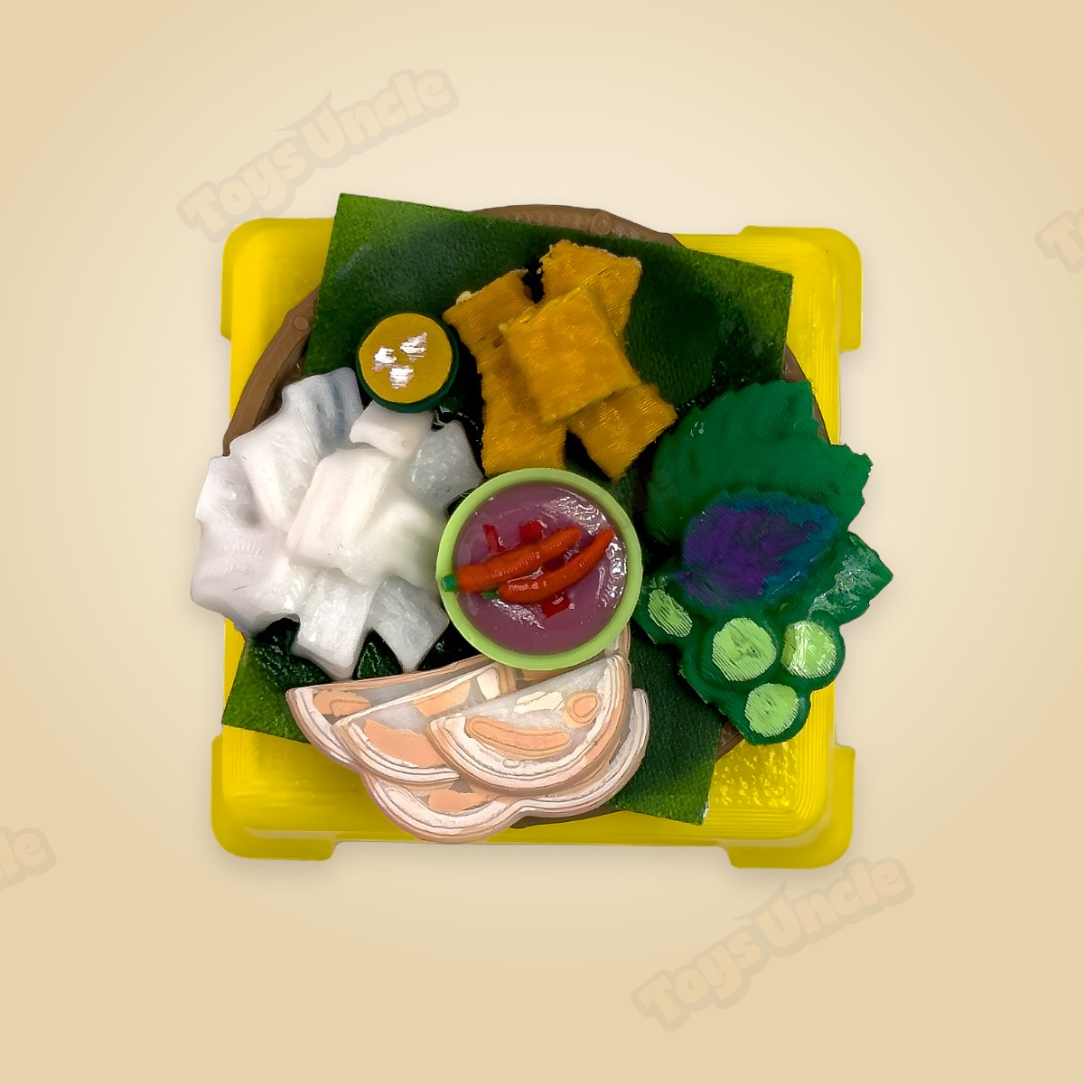 Ghế đẩu Bún đậu mắm tôm in 3D, bộ Việt Nam Rực Rỡ, Toys Uncle