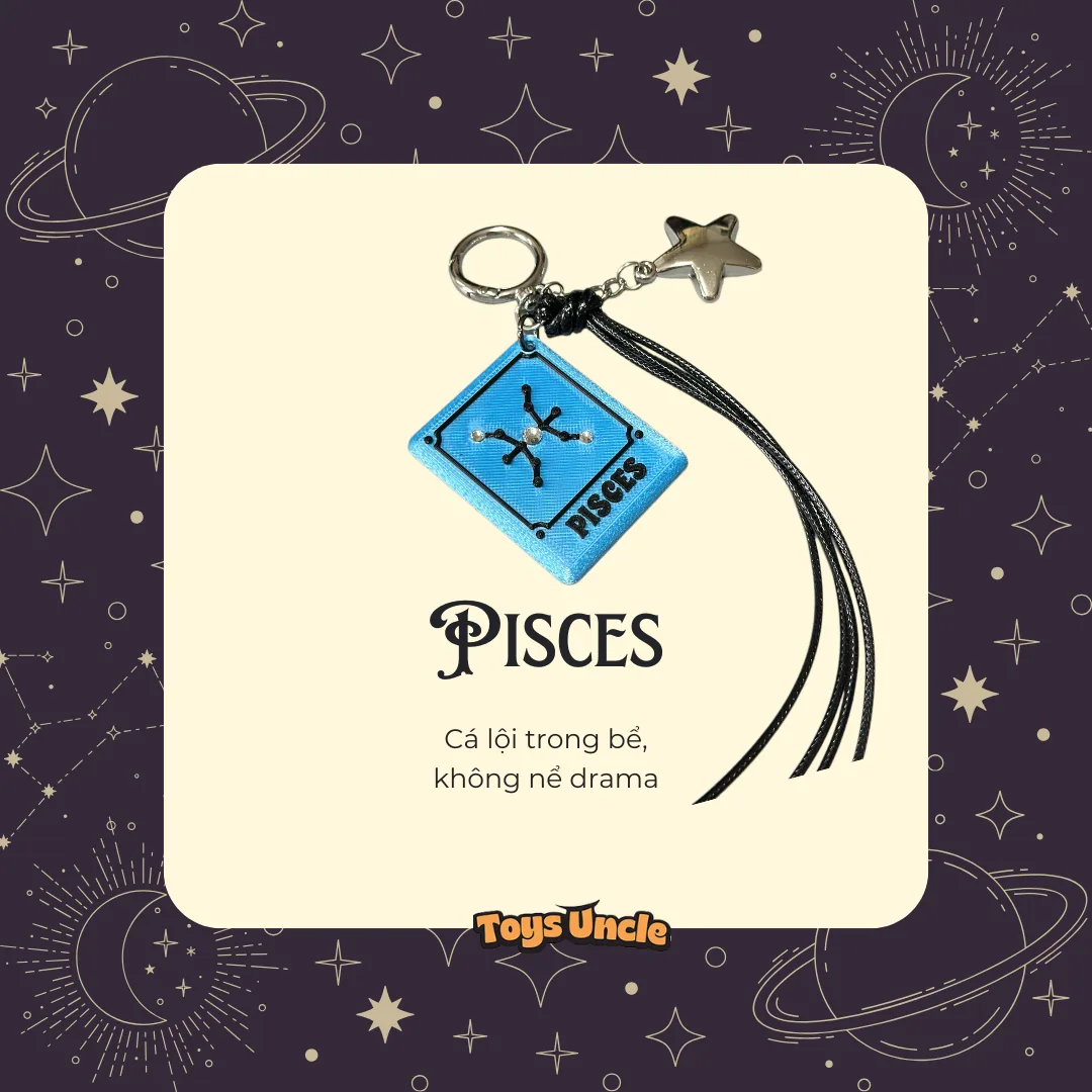 Pisces zodiac keychain, 3D printed by Toys&nbsp;Uncle